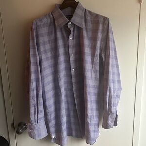 Tom Ford Switzerland Purple Checkered Shirt
